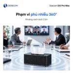 Phạm vi phủ nhiễu 360°, dưới 2,5m