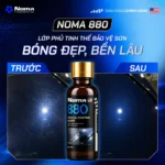 Hiệu quả phủ tinh thể NOMA 880 trước và sau - sơn bóng mịn, chống bám nước