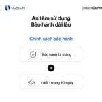 Chính sách bảo hành máy dò Doscom: bảo hành 12 tháng, 1 đổi 1 trong 90 ngày