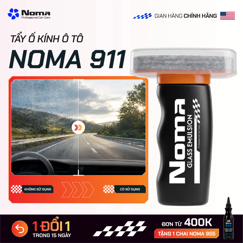 NOMA 911 tẩy ố kính ô tô