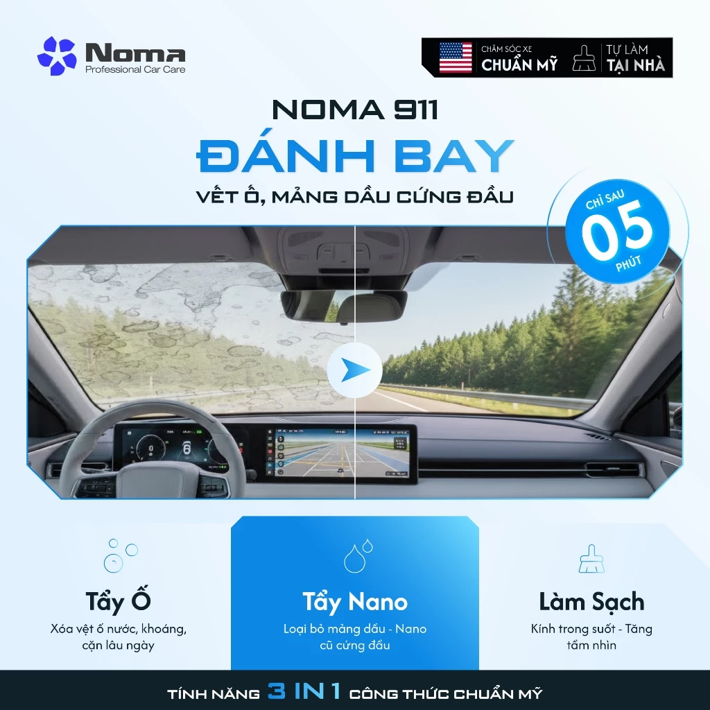 NOMA 911 tính năng 3 in 1: tẩy ố, tẩy nano, làm sạch