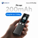 Pin 600mAh cung cấp 12 tiếng hoạt động liên tục