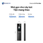 Kích thước nhỏ gọn 133 × 35 × 14mm, trọng lượng 60g