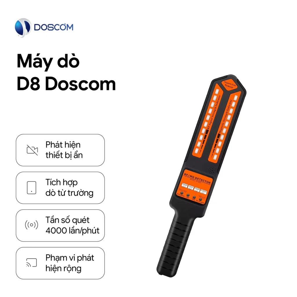 Thiết bị dò D8 Doscom - Chuyên dò tìm thiết bị đặt lén thế hệ mới